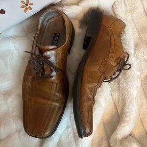 Y2K Stacey Adams Mens 11M 23274 03 Brown Oxford Square Toe Academia Dadcore Shoe